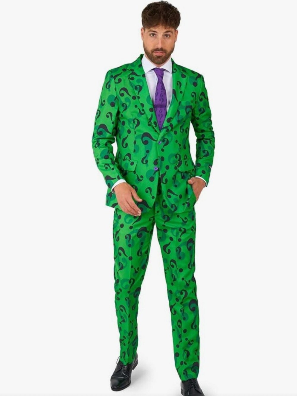 SPIRIT The Riddle DC Caracters  Slim Fit Suit - Green